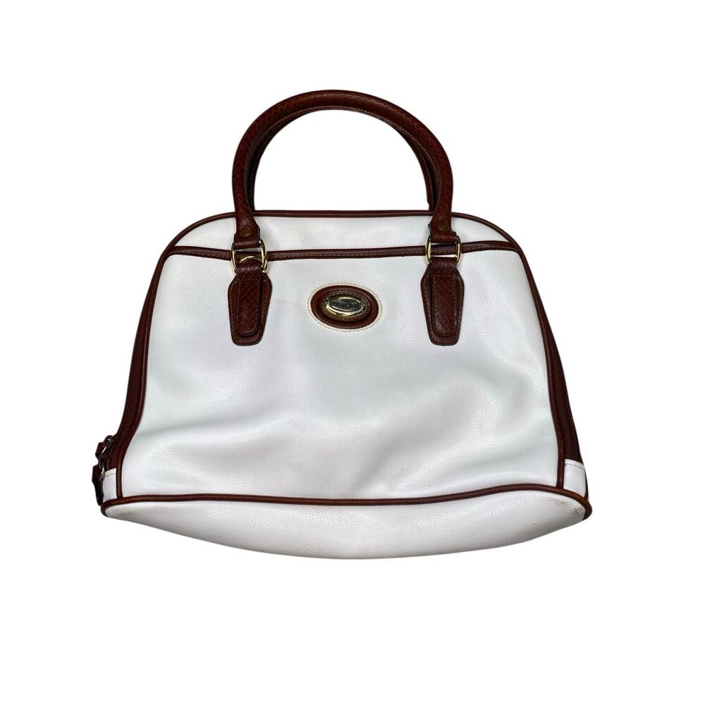 Carryland Vintage Top Handle Purse Travel Hand Bag Train Case Overnight Everyday